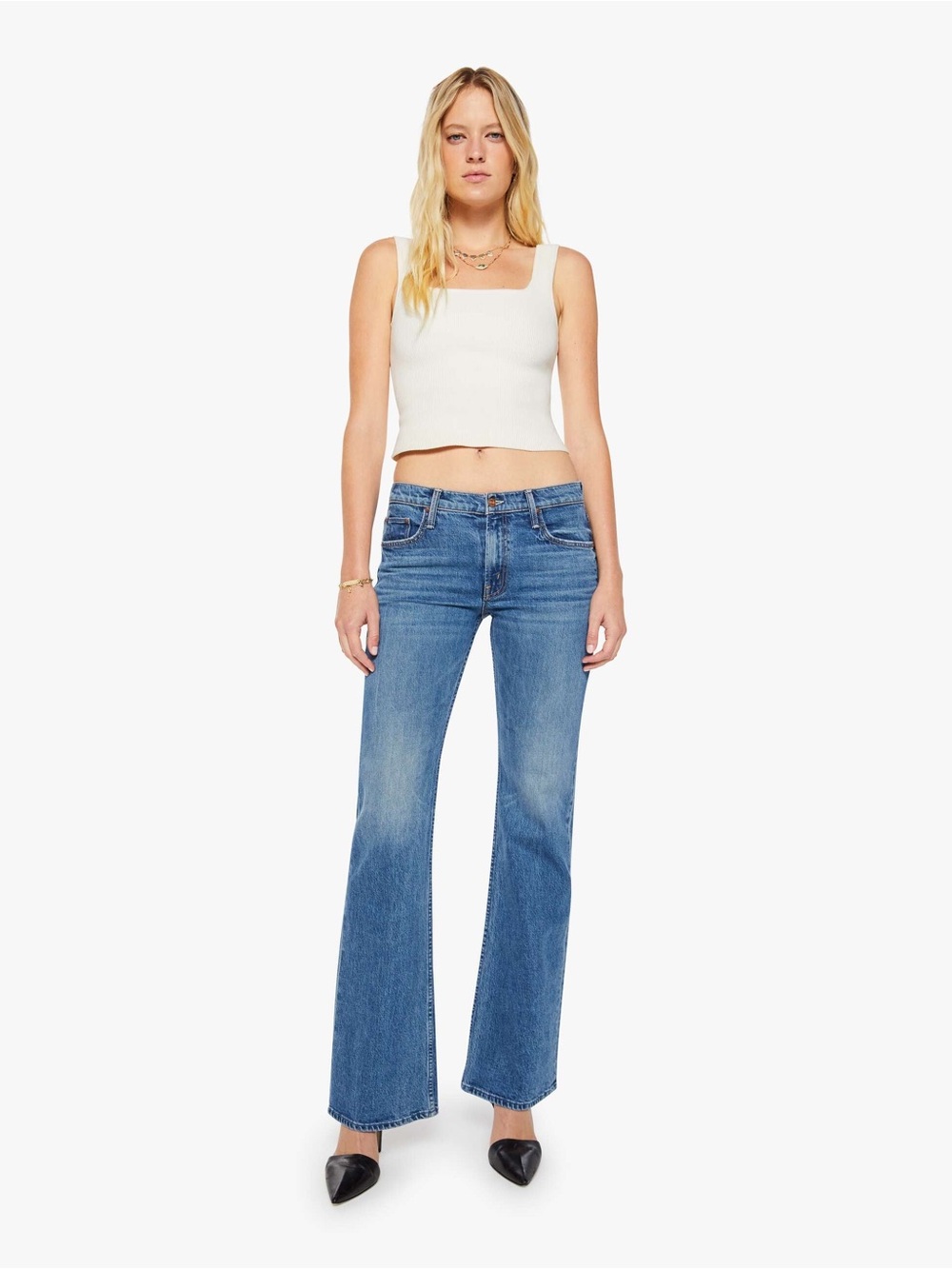 NWT Mother The Jinx Heel Bootcut Jeans in Thrill Seeker Size 34